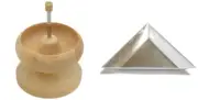Extra Large Wooden Bead Spinner Loader 4.5" Diameter & Triangle Bead Scoop