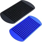 2Pcs Ice Cube Tray 160 Grids Square Shape Mini Ice Cubes Tray for Freezer Baby Food Water Whiskey Cocktail and Other Drink