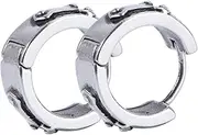 [VALICLUD] 1 Pair Punk Simple Earrings Titanium Steel Vintage Earrings Man Earrings