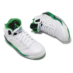 【NIKE 耐吉】休閒鞋 Wmns Air Jordan 5 Retro 女鞋 男鞋 綠 白 Lucky Green(DD9336-103)