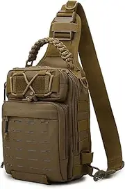 BERZO Fishing Sling Bag Fishing Tackle Storage Bag Tool Bag for Fishing Hiking Camping