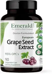 Emerald Labs Grapeseed Extract - Supports Blood Circulation, Anti-Aging, Anti-Inflammatory - 100mg Premium Extract with Organic Rosehip Powder - 90 Capsules