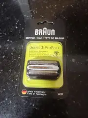 32B Braun Replacement Electric Shaver Head Foil Cassette Series 3 ProSkin, Black