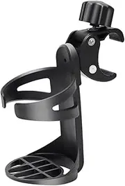 Beavorty Outdoor Cup Rack for Stroller Wheelchair Bike Scooter Trolley Cup Holder Multi-Angle Adjustment Milk Bottle Holder