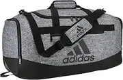 adidas Defender 4.0 Duffel Bag, durable athletic sports gym travel bag for men and women, Jersey Onix Grey/Black, Medium (66 L), Defender 4.0 Duffel Bag, Durable Athletic Sports Gym Travel Bag for Men