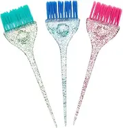 Baluue Hair Tint Applicator Brush Set 3pcs Highlighting Brush for Hair Salon Comfortable Handle