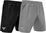 [TORO ACTIVA] Mens Running Shorts with Phone Pocket Jogging Joggers Workout Gym Training Shorts Lightweight Comfort Draw String Elsaticated Waist