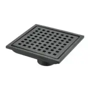 Tileon 5.9" Shower Floor Drain Tarnish Resistant Stainless Steel Matte Black