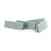 3D to Scale 1/64 4 Pack of 3D Printed Gray Plastic Jersey Barriers 64-100-GY