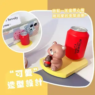 【淘氣生活】可樂小熊手機支架(可愛造型 懶人支架 充電座)