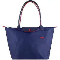 在飛比找Yahoo奇摩購物中心優惠-Longchamp Collection尼龍布刺繡品牌長背帶