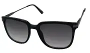 Kenneth Cole Reaction Shiny Black Mens Square Plastic Sunglass KC1414. 1B