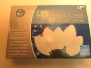 LED Diamond Cut C9 25 cool white bulbs Lights STRING 14 FEET LED CHRISTMAS