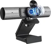 Webcam with Microphone and Speaker, 1080P Web Camera for Desktop Computer Laptop