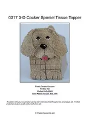 Cocker Spaniel 3-D Dog Tissue Topper-Plastic Canvas Pattern or Kit