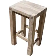 Q Furniture European Outdoor Wooden Bar Stool in White 74cm