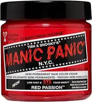 MANIC PANIC Classic Red Passion Semi Permanent Hair Color - Medium Cherry Red Hair Dye for Women & Men That Lasts 4-6 Weeks - Vegan, Ammonia & Cruelty-Free - Create & Mix Custom Shades (4oz)