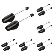 6 Pairs Plastic Shoe Tree Stretcher Shaper for Men (Black)
