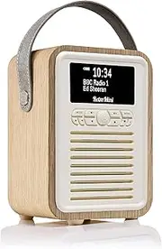 VQ Retro Mini Portable DAB Radio, MP3 Bluetooth Speaker, Radio Alarm Clock with FM supportability. Mains and Battery Powered DAB/DAB+ Digital Radio with Aux Port