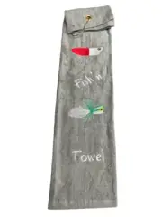 XL Clip On fishing hand towel gift for him lures tackle box fishing gift