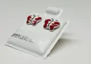 BUTTERFLY GENUINE 925 STERLING SILVER BEAUTIFUL ENAMEL GIRLS STUD EARRINGS NEW