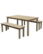 Pangea Home Indoor/Outdoor Agua 3pc Dining Bench Set