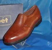 Propet,Mens Saddle Brown Leather Dress Slip On 11 1/2 M...FREE SHIPPING