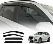 OAD4X4 Weathershields Compatible with BMW X5 F15 Series Wagon 2013-2018, Weather Shields Window Visors Wind Deflectors Sun Rain Guard 4PCS Set