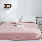Pure cotton bedsheet 160cm×250cm/sheet Sheet With Elastic Bands Non Slip Adjustable Mattress Cover for Double King Queen Bed