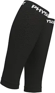 Compression Calf Sleeves Men & Women by Physix Gear Sport - Shin Splint Compression Sleeve 20-30mmhg, Best Footless Compression Socks for Running, Nurses, Pregnancy, Post-Surgery Relief (1 Pair)