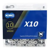 在飛比找PChome24h購物優惠-KMC X10 十速鏈條(銀黑色)