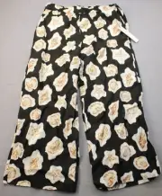 Nicole Miller New York Womens Shell Print 100% Linen Wide Leg Pants NWT L Large
