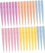 TEHAUX 100Pcs Multi Functional Eyelash Tweezers Set Straight Tip Lash Applicator Tool for False Lashes Eyebrow Grooming and Hair Removal Includes Each