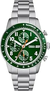 [FOSSIL] Men's Silver Stainless Steel Sport Tourer Analogue Watch, 42mm