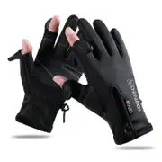 Winter Cycling Gloves Touch Screen Non Slip Windproof Warm Waterproof Fleece Ski Zipper