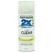 Rust-Oleum 2XULTRA COVER Indoor/Outdoor Spray Fast Dry CLEAR 298g GLOSS or SATIN
