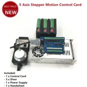 MACH3 USB 5 Axis 100KHz Stepper Motion Control Card Breakout Board + 3 Driver
