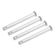 Single Hole Clevis Pins - 5mmx50mm Flat Head 304 Stainless Steel Pins 4Pack