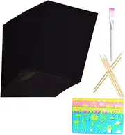 1 Set Scratch Painting Things Designs Board Stuff Craft Foil Art Supplies Aesthetic School Supplies Crafts Scrapbook Random Bookmarks Kits Books Black Paper