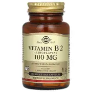 Solgar, Vitamin B2 (Riboflavin), 100 mg, 100 Vegetable Capsules