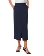 Whistles Pinstriped Tailored Midi Skirt