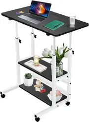 Desk Office Furniture Small Spaces Desk Sofa Bedside Desk Learn Play Game Desk (Black)