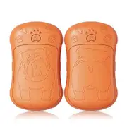 Electric Hand Warmer 2Pcs, 6000 mAh Battery, Electric Hand Warmer, Reusable, Rechargeable Pocket Warmer, Ideal for Outdoor Sports, Hunting，Orange