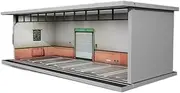 Alloy Car Model Toy Display Stand 1:64 Car Park Model Scene Simulation Alloy Car Model Toy Garage st&or&ag&e Dust-Proof Ornaments Car Garage Protection Collectibles(E)