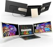 15.6" Portable Monitor - FHD 1080P IPS Screen Extender for 13"-17.3" Laptops, Detachable Triple Screen With Speakers, Plug&Play, Compatible With Mac/Android/Win