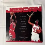 MICHAEL JORDAN GREAT QOUTES 2025 11” X 22” 16 Month Wall Calendar