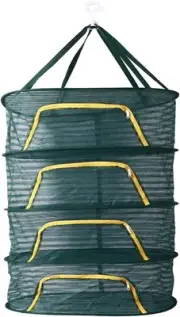 Mtxorvix Herb Drying Rack, 4 Layers Hanging Mesh Net with Zipper, Rack Netmes...