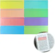 8PCS Coloured Overlays for Reading, Dyslexia Aids with Protective Case, Easy Identification for Dyslexia, ADHD, Irlen Syndrome & Visual Stress