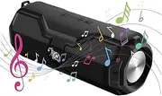 Loud Speaker for Partys,Punchy Bass Party-Speaker Boombox | Portable Compact Travel Speaker Boombox for Shower, Outdoor, Home, Beach