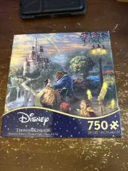 Disney: Thomas Kinkade: "Beauty And The Beast", 750 Piece Puzzle - Brand New